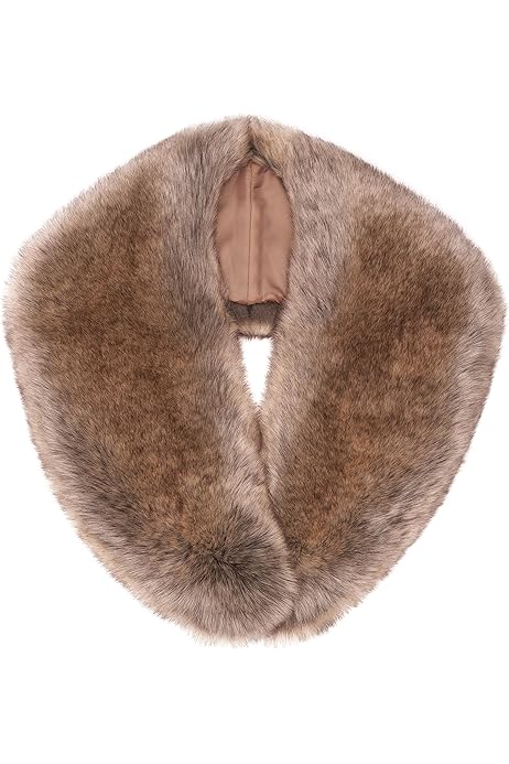 Manteau Fausse Fourrure Col En Fausse Fourrure Renard Écharpe