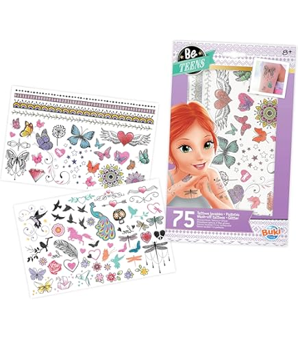 Tatuajes Temporales Para Niños - 2 Hojas Con 22 Motivos Salvajes, A Partir De 5 Años
