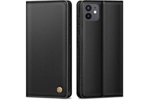 AIMOYU Handyhülle für iPhone 12 Hülle,Premium Lederhülle Schutzhülle Tasche für iPhone 12 Pro Hülle Wallet Kartenfach Standfunktion Klappbar Flip Case für iPhone 12/12 Pro Hülle,Schwarz