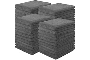 PANELEE 36 Packs of Bleach Proof Towels Microfiber Absorbent Salon Towels Bleach Resistant Salon Hand Towels for Gym, Bath, Spa, Shaving, Shampoo, Home Hair Drying, 16 x 28 Inches (Gray)