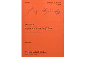 Impromptus: Edité d'après les sources par Ulrich Leisinger, Notes sur l'interprétation de Rovert D. Levin, Dougté de Paul Badura-Skoda. op. 90. D 899. piano.