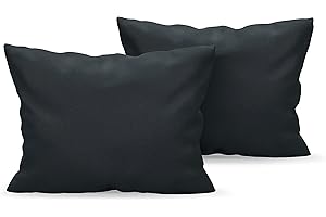 Dreamzie poszewka na poduszkę 50 x 80 cm, Ciemnoszary, zestaw 2 sztuk, z mikrofibry, certyfikat Öko-Tex, poszewka na poduszkę 50 x 80 cm, miękka