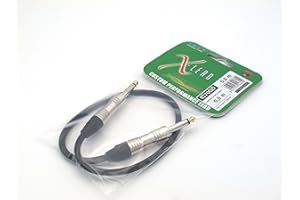 X-LEAD IC70GD005BK serie GOLD, cable de instrumentos profesional de calidad para guitarra/bajo/teclados - Jack to Jack - conectores INCO originales (0,5 m, negro) - MADE IN ITALY by INCO