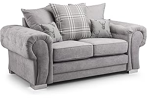 Honeypot - Sofa - Verona - Fabric - Corner Sofa - 3 Seater - 2 Seater - Footstool (Grey, 2 Seater)