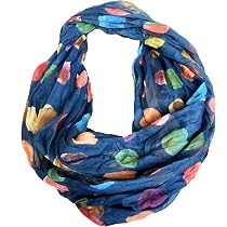 Blumen Mandala Seide Loop Schal – Farbverlauf, 160 X 48 Cm, Aus 30% Seide & 70% Viskose, Leicht & Weich