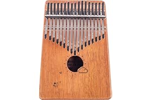 GSM BRANDS Kalimba 17 Tasten Daumenfinger Klavier – Mbira – massives Mahagoni und tragbar mit Tragetasche und Anleitung (evtl. nicht in deutscher Sprache)