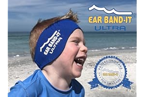 Ear Band-It Ultra Swimming Headband (Keep Water Out, Hold Earplugs in) Doctor Recommended Large (Ages 8-Adult) Blue
