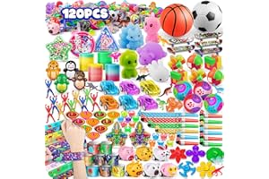 AMY & BENTON AmyBenton 120PCS Party Bag Fillers for Kids - Bulk Assorted Party Favours, Classroom Rewards & Giveaways, Pass the Parcel Prizes, Goodie Bag Pinata Fillers Toys for Kids Boys Girls