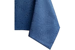 ‎AMELIAHOME AmeliaHome 80x80 cm Tischdecke Tischtuch Tafeldecke Fleckschutz Lotuseffekt Abwaschbar Wasserabweisend Ornament Dunkelblau Gaia