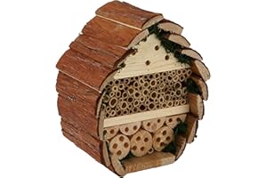 Wildlife Republic Cabane en Bois pour Abeilles et Insectes, Naturel, 24 x 21 x 13 cm (H x l x P)