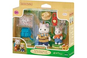 Sylvanian Families - 5763 Exciting Exploration Set -Latte Cat Brother & Baby - Dollhouse Playsets