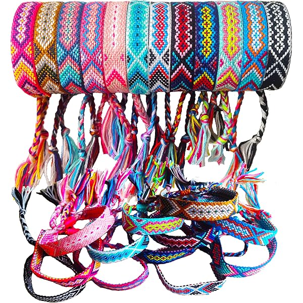 Lucktao 8 Pezzi Braccialetti Amicizia,Braccialetto Dell'amicizia Intrecciato,Braccialetti Multicolore Intrecciato,Bracciale Regolabile,Braccialetti Multicolore Amicizia Set,Spiaggia Bracciali Multi