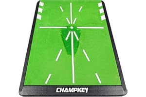 CHAMPKEY Premium Golf Impact Mat 1.0 Edition | Analyse Swing Path and Correct Posture Golf Training Mat | Guide avancé et tapis de frappe en caoutchouc