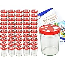 230ml trommelglas BasicSeal deksel rood/wit UNiTWiST | van 200ml tot 299ml | Twist-Off