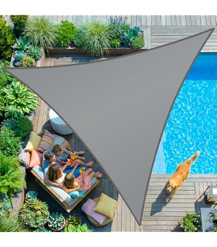 Voile D'Ombrage Imperméable PEHD 200g/m² - Protection Solaire UV Et Coupe-Vent Pour Jardin Et Terrasse