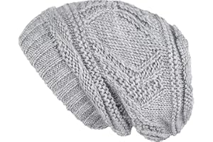 Lilax Knit Slouchy Oversized Soft Warm Winter Beanie Women Hat