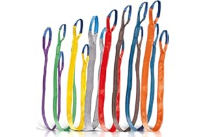 ‎SAFETYTEX Safetytex Hebeband - Hochwertiger Hebegurt aus Polyester - Tragkraft wählbar - DIN EN 1492-1 - Schmale Rundschlinge - Flexibel und Sicher (1000 kg / 1 Tonne / 1 Meter)