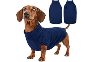 KONVINIT Jersey para Perros Medianos Dog Sweater Suéter de Punto sin Mangas Fácil de Poner Ideal para Invierno