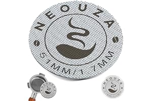NEOUZA Passoire à expresso réutilisable en acier inoxydable de 51 mm d'épaisseur de 1,7 mm d'épaisseur de 150 μm pour filtre à café de barista