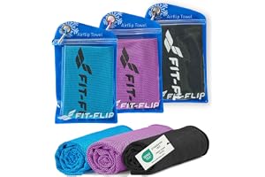 Cooling Hand-towel Set of 3 - For Hiking, Running, Tennis, Travel | Mikrofaser Kühlhandtuch Nacken, Airflip kühltücher, cool ice towel mit Kühlfunktion
