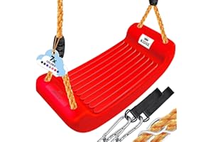 KIDIZ® Zestaw huśtawek dla dzieci, Ink. Akcesoria Siedzisko do huśtawki Deska do huśtania Ogród Zewnętrzna Wewnętrzna Deska do huśtania dla dzieci Plastikowa Regulowana wysokość Antypoślizgowa