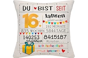 Bommex Geburtstagsgeschenk Geschenk Geburtstag Dekorationen für Frauen Männer Mädchen Jungen Kissenbezüge Zierkissenbezüge für Geburtstag Happy Birthday Geschenk (16)
