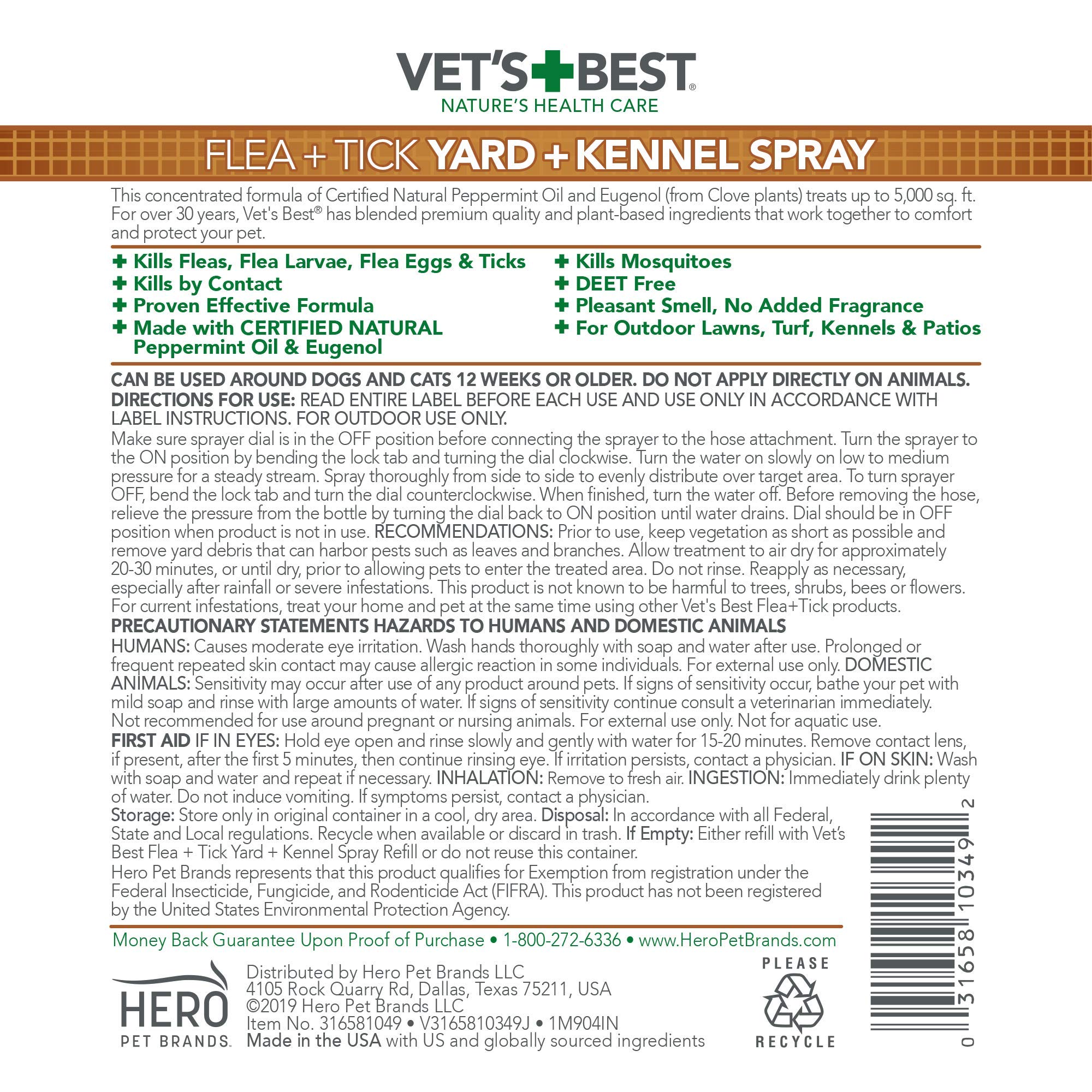 Flea And Tick Yard And Kennel Spray