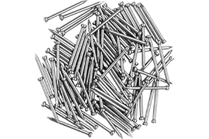 OMOTOOL Hardware - Set di chiodi in acciaio al carbonio (100 pezzi), chiodi zincati per appendere immagini e lavorazione del legno, chiodi in acciaio per battiscopa e lavorazione del legno (30 mm)