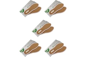 ‎NAWEMO Nawemo 5er Pack/5 Paar Zimtsohlen, geruchsbindende Zimteinlegesohlen gegen Schweißfüße, Fußgeruch, dünne Einlegesohlen braun, Größe 43 EU