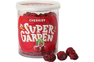 SUPERGARDEN Super Garden Cerises lyophilisées - 100% pur et naturel - collation saine, végétalienne, sans sucre ajouté, additifs artificiels, conservateurs, gluten, OGM