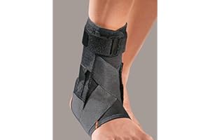 Ro+ten-Orthoservice MA1181 Cavigliera in tessuto AirX con tiranti elastici ad 8 stecche a spirale, Nero