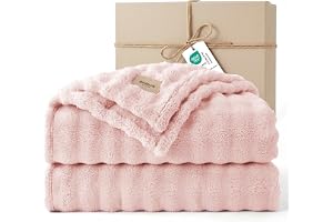 BEDSURE Gosig Filt Bubbelfilt - Kristallrosa, 220 x 240 cm | Sofffilt, tjock fleecefilt, överkast för rumsdekoration, molnmju