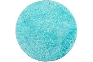 Brandsseller Tappetino da bagno, da 60 cm di diametro, rotondo, di colore turchese