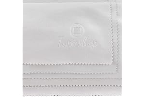 Typicshop Paños de Microfibra - Trapo de Limpieza 190GSM con Bolsa de Cremallera Reutilizable - Atrapa el Polvo - Limpiador para Cristales, Lentes y Pantallas (5 Gris - 30x30cm)