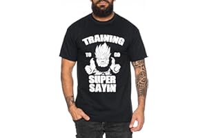 WhyKiki Training to go Super Saiyan Camiseta de Hombre One Goku Dragon Master Son Ball Vegeta Turtle Roshi Piece Golds Db
