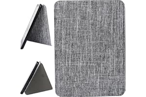 ZhaoCo Etui do 7'' Kindle Colorsoft Signature Edition 2024 / Kindle Paperwhite 2024 / Kindle Paperwhite Signature Edition 2024, Book Folio Cover Pokrowiec ochronny - Tkanina Szara
