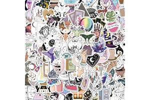 NEULEBEN 100 pegatinas de bruja boho, geniales y góticas, vinilo resistente al agua, estético, farmacia, bohemio, para portátil, monopatín, teléfono, botella de agua