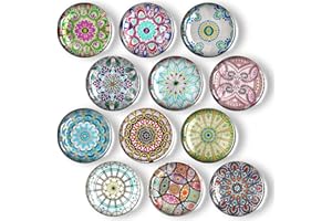 OOTSR 12PCS Refrigerator Magnets Mandala Flower Pattern, Fridge Magnets Kitchen Whiteboard Office Magnets, Perfect Fridge Magnets for House Office Personal Use