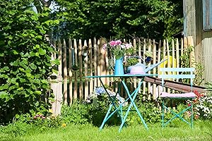 STILTREU STAKETENZÄUNE Französischer Staketenzaun Kastanie - Länge 5 Meter, Höhen 80 cm - 120 cm, Lattenabstände 4-5 cm und 6-7 (Länge x Höhe: 500 x 100 cm, Lattenabstand: 4-5 cm)