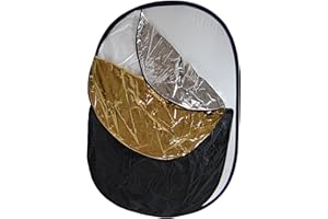 Set Fondo Reflector Difusor Plegable DynaSun WS2002 5en1 91x122 Blanco Negro Plata Oro para Estudio