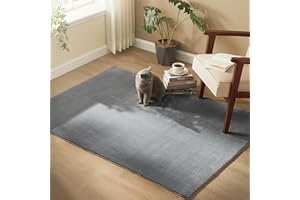 ‎SONGMICS SONGMICS Teppich, 120 x 170 cm, Wohnzimmerteppich, Rutschfester Teppich, Dekoration, für Wohnzimmer, Schlafzimmer, maschinenwaschbar, modern, Taubengrau TAR012G01