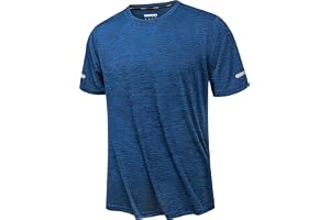 KEFITEVD Men's Quick Dry T Shirts Short Sleeve Sport Tops Lightweight Gym Running T Shirt Men Breathable Activewear
