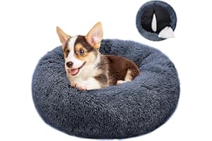 Purefun Cuccia Cane Interno Taglia Cani, Cuccia Gatto Grigio Scuro Lavabile, Cuscino Morbida per Cani e Gatti, Cuscino Cane che Alleviano le Articolazioni e Migliorano il Sonno-XS(60cm)