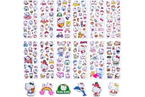 FOESIHEP Hello Kitty Sticker Kinder 3D- 12 Blätter Sanrio Puffy Sticker Vinyl Aufkleber Mädchen Wasserfest Geschwollen Stickers Deko Set Mitgebsel Kindergeburtstag Geschenk für Laptop Skateboard Scrapbook