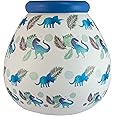 Pot of Dreams Hand Painted Dinosaur Kids Save And Smash Handcrafted Ceramic Money Box , Eco Freindly & Recyclable Piggy Bank , Perfect Decorative Gift and Save for New Toys & Video Games , One Size