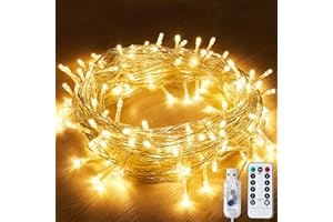 LITYBY Fairy Lights USB Powered,13M/42ft 120 LED Christmas Lights Waterproof, with 8 Modes Remote Control Fairy Lights Indoor/Outdoor for Bedroom,Garden,Party,Wedding,Christmas Decorations(Warm White)