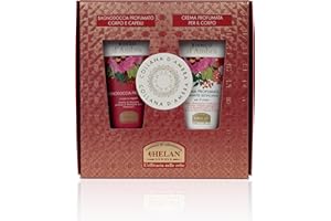 Helan, Collana d'Ambra - Cofanetto Regalo Donna con Shampoo e Bagnoschiuma 2 in 1 e Crema Corpo Idratante Profumata - Idee Regalo Beauty con Vitamina C, E e Olio di Mandorle Dolci, 75 ml Made in Italy