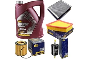 DIEDERICHS Filter Set Inspektionspaket 5 Liter MANNOL Motoröl Energy Premium 5W-30 API SN/CF SCT Germany Innenraumfilter Luftfilter Ölfilter Kraftstofffilter