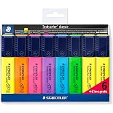 STAEDTLER Textsurfer Classic 364 Highlighters - Pack of 4, Vintage | Chisel tip 1-5 mm, water-based ink &ndash; large deposit, offs