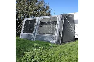 YOUR GEAR Gear Porto Air Auvent Gonflable Solaire de Voyage et Caravane (gris, 420 x 270 cm)